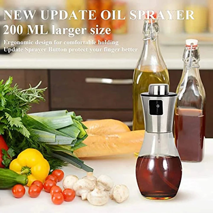 Oil Spray Pot Oil Sprayer For Cooking Spray Bottle Barbecue Multi-Function Air Fryer Glass High-Pressure Baking Oil Pot