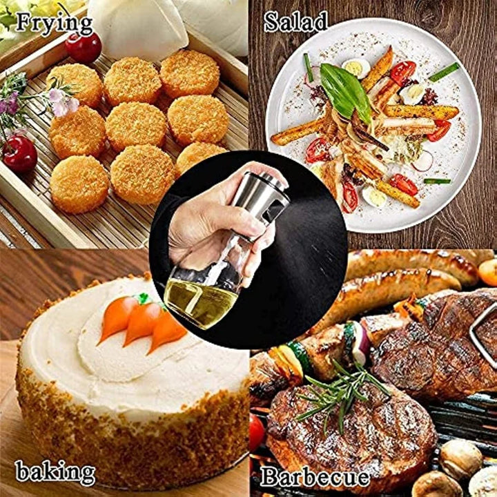 Oil Spray Pot Oil Sprayer For Cooking Spray Bottle Barbecue Multi-Function Air Fryer Glass High-Pressure Baking Oil Pot