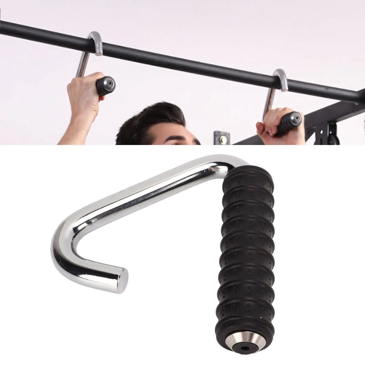 Heavy Duty Fitness Hook Handle Grip C Shaped Universal Rubber Wrapped Training Pull Bar For Cable Gym Handle Fitness Equipment