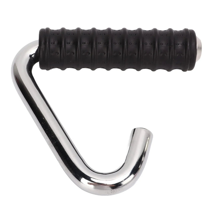 Heavy Duty Fitness Hook Handle Grip C Shaped Universal Rubber Wrapped Training Pull Bar For Cable Gym Handle Fitness Equipment