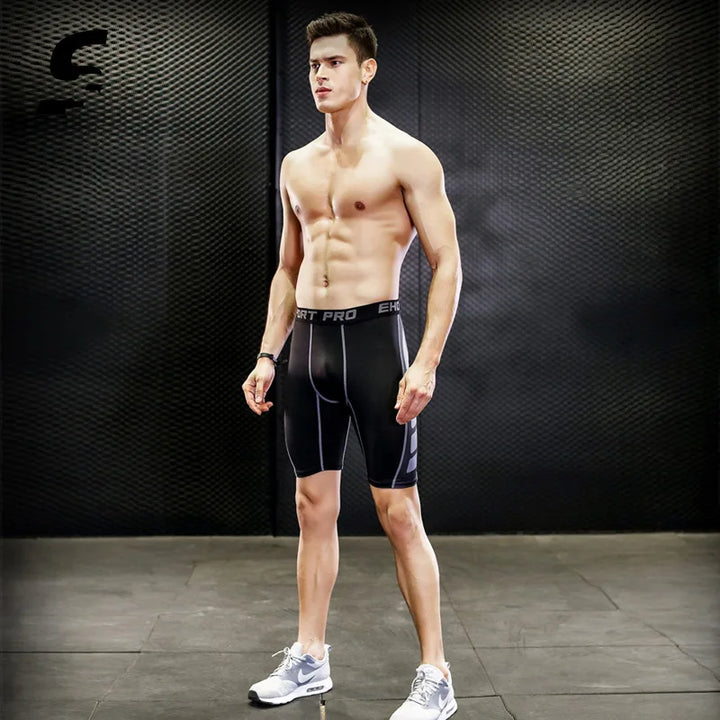 Men Compression Gym Shorts Quick Dry Fitness Sport Tight Gym Running Shorts Workout Fitness Jogger Leggings Men Athletic Tight