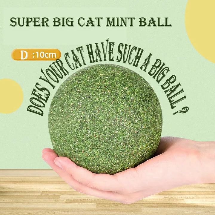 Large Catnip Balls Healthy 10cm Cat Mint Ball Lickable Natural Catnip Toys Self Relieving For Cat Kitten Indoor Outdoor Playing