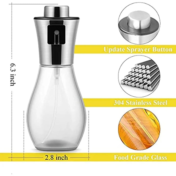 Oil Spray Pot Oil Sprayer For Cooking Spray Bottle Barbecue Multi-Function Air Fryer Glass High-Pressure Baking Oil Pot