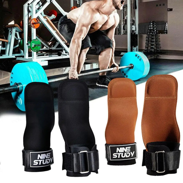 1pair Gym Gloves Grips Anti-skid Weight Power Belt Pads Crossfit Workout Fitness Deadlift Belt Gloves Lifti R4j8