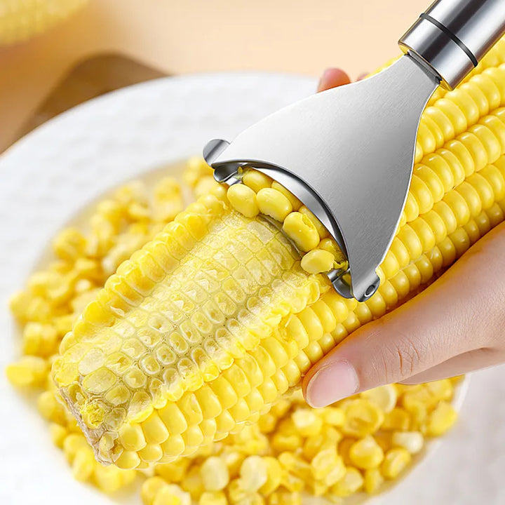 Corn Stripper Corns Threshing Stainless Steel Upgrade of blade Stripper Peeler Corn Kerneler Peeler Fruit Vegetable Kitchen