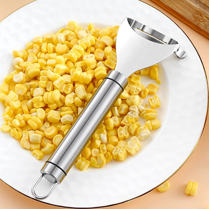 Corn Stripper Corns Threshing Stainless Steel Upgrade of blade Stripper Peeler Corn Kerneler Peeler Fruit Vegetable Kitchen