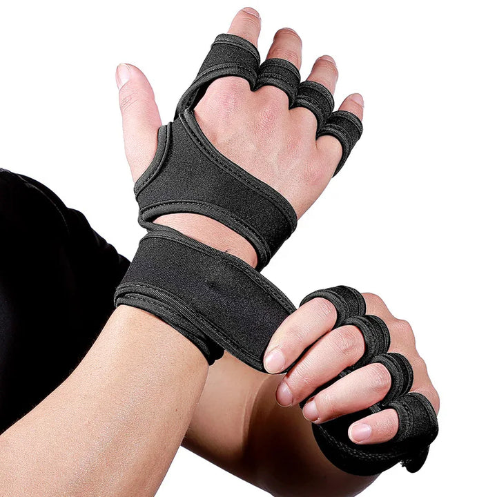 Weight Lifting Dumbbell Gloves for Men Women Gym Fitness Training Lifting Gloves Bodybuilding Gymnastic Hand Wrist Strap Support