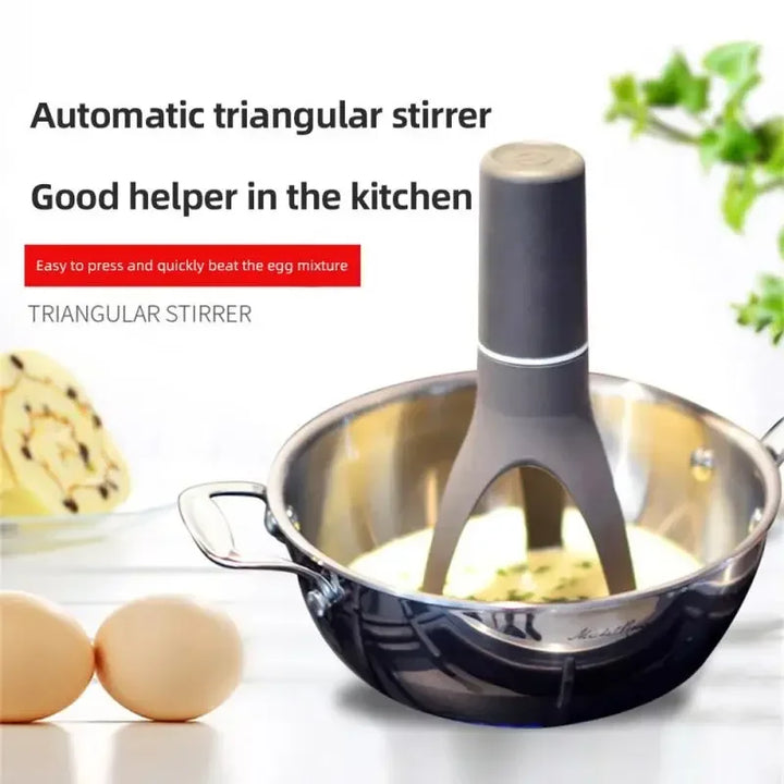 3 Speeds Automatic Whisk Stirrer Triangle Egg Pan Stirrer  Egg Beaters Food Sauce Soup Mixer Cooking Tools Kitchen Accessories