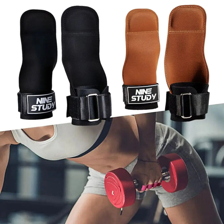 1pair Gym Gloves Grips Anti-skid Weight Power Belt Pads Crossfit Workout Fitness Deadlift Belt Gloves Lifti R4j8