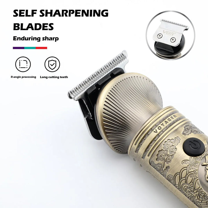 VGR Grooming Kit Hair Trimmer 6 In 1 Hair Clipper Nose Trimmer Shaver Body Trimmer Professional Rechargeable Metal Vintage V-106