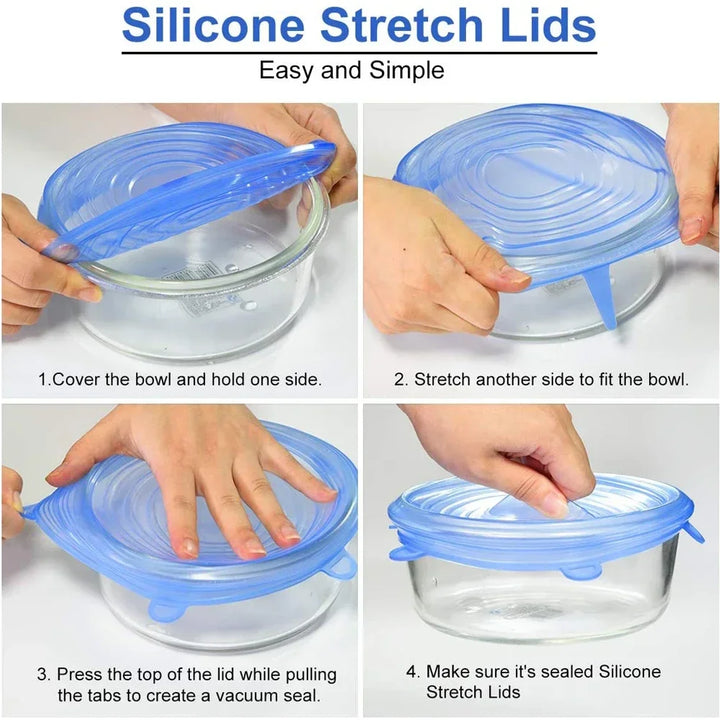 Food Silicone Cover Housewares Kitchen Storage and Organization Fresh-keeping Sealable Bowl Elastic Packaging Lid Lids for Cans