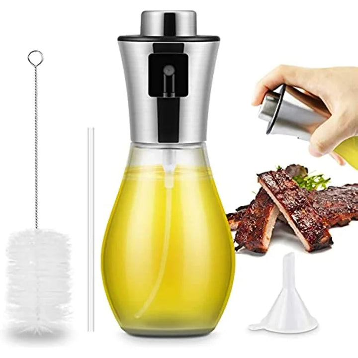 Oil Spray Pot Oil Sprayer For Cooking Spray Bottle Barbecue Multi-Function Air Fryer Glass High-Pressure Baking Oil Pot