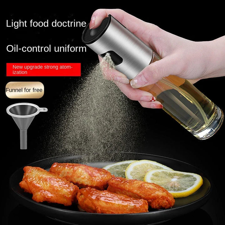 Oil Spray Pot Oil Sprayer For Cooking Spray Bottle Barbecue Multi-Function Air Fryer Glass High-Pressure Baking Oil Pot